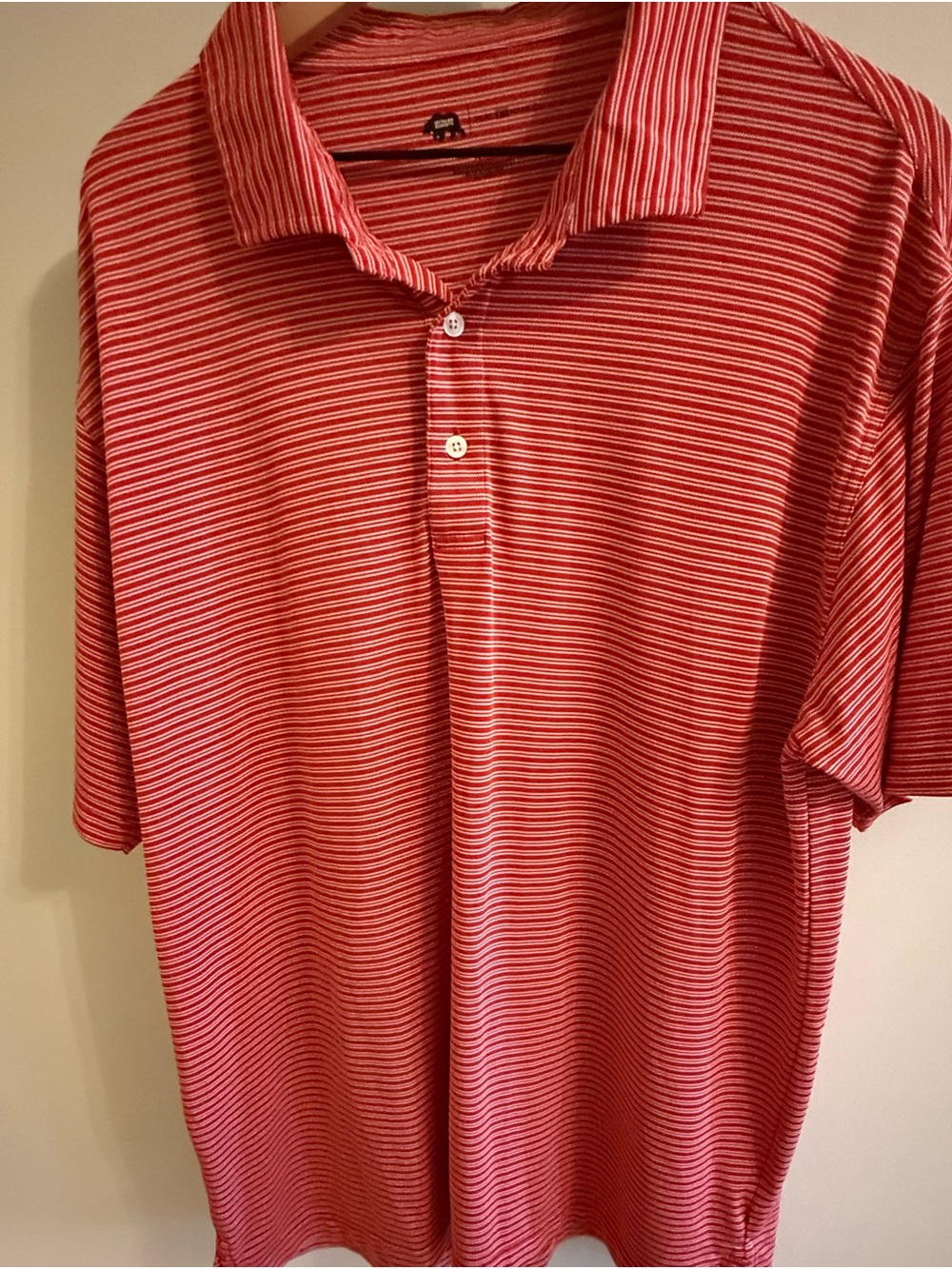 Onward Reserve Red White Stripe Performance Golf Polo Men’s XL
